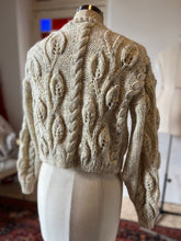 Load image into Gallery viewer, Hand Knit Leaf & Cable Wool Cardigan