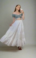 Load image into Gallery viewer, Cottagecore Style Tiered Cotton Maxi Skirt