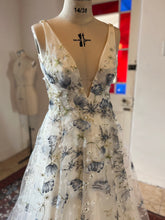 Load image into Gallery viewer, Whimsical Blue Floral Wedding Gown