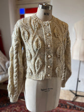 Load image into Gallery viewer, Hand Knit Leaf & Cable Wool Cardigan