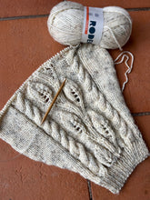 Load image into Gallery viewer, Hand Knit Leaf & Cable Wool Cardigan