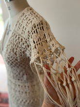 Load image into Gallery viewer, Hand Made Crochet bohemian/beach Wedding Dress
