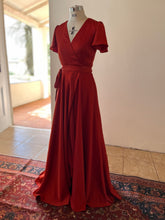 Load image into Gallery viewer, Satin Wrap Bridesmaids Dresses