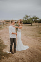 Load image into Gallery viewer, Ivory Fit and Flare Wedding Gown