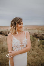 Load image into Gallery viewer, Ivory Fit and Flare Wedding Gown