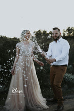 Load image into Gallery viewer, Beige and light gold gown