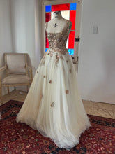 Load image into Gallery viewer, Rose Gold Floral Lace Tulle Gown

