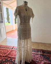 Load image into Gallery viewer, Hand Made Crochet bohemian/beach Wedding Dress
