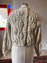 Load image into Gallery viewer, Hand Knit Leaf &amp; Cable Wool Cardigan
