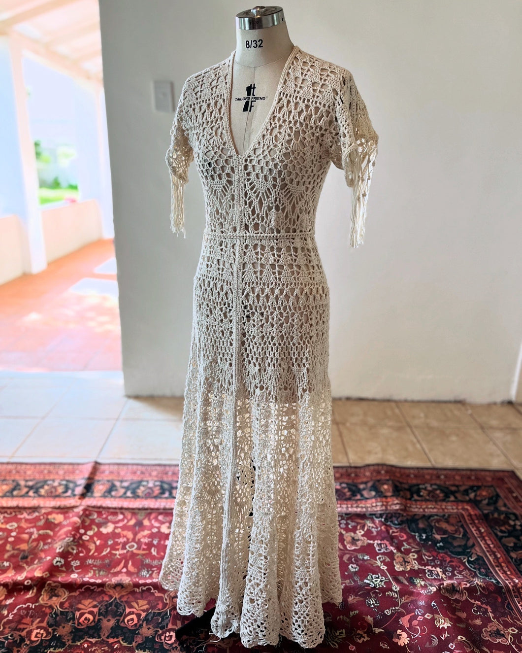 Hand Made Crochet bohemian/beach Wedding Dress