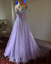 Load image into Gallery viewer, Lilac Galaxy Tulle Dress
