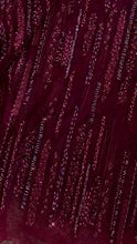 Load and play video in Gallery viewer, Custom made Maroon all over beaded dress
