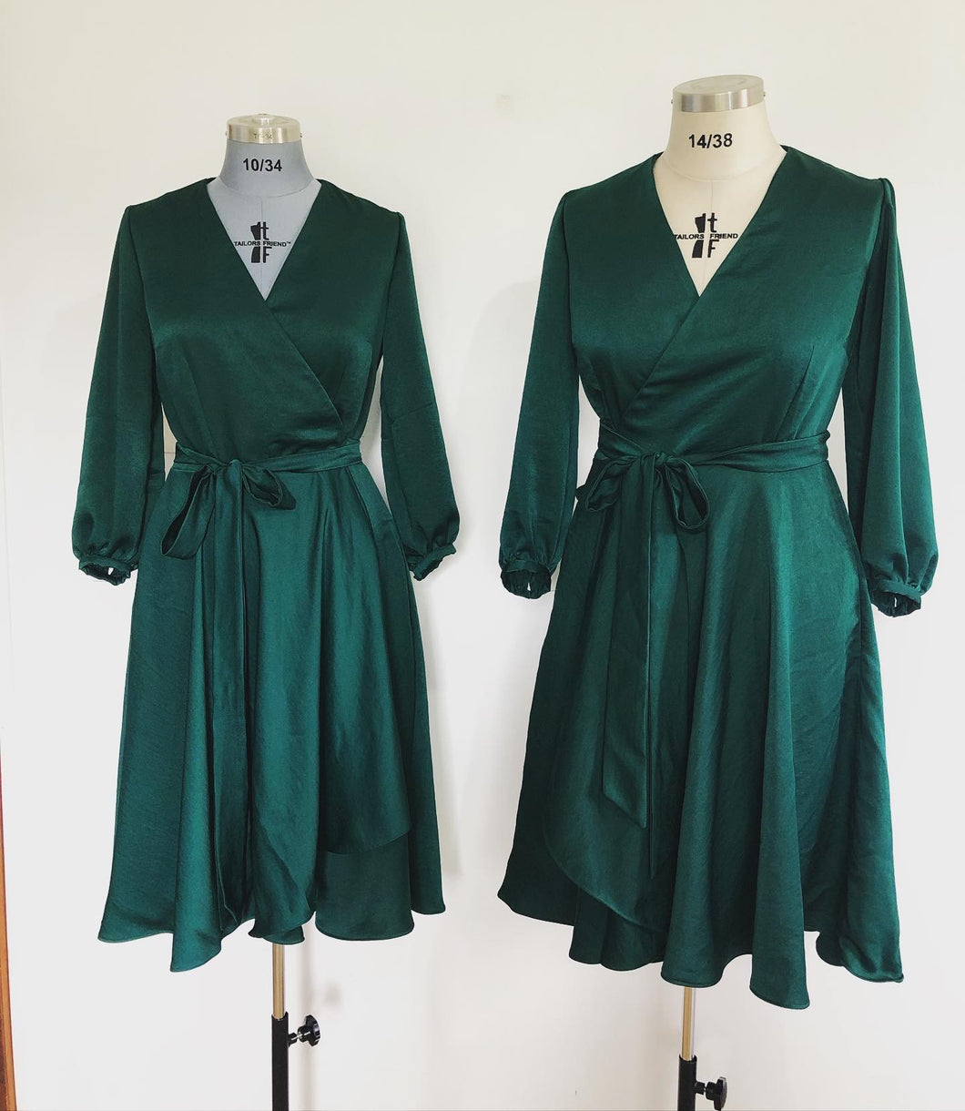 Bridesmaids Satin Wrap Dresses
